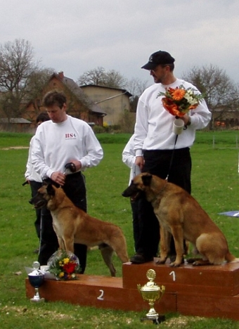 Zwei stolze Hundesportler.