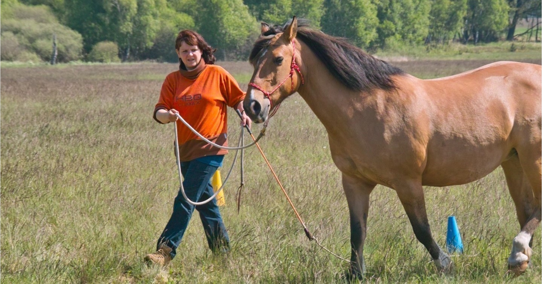 Hundetrainerin Kerstin Stiller mit ihrer Nina.